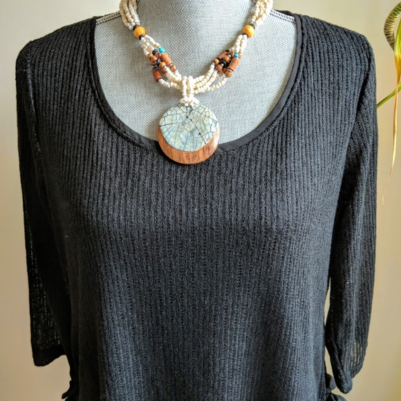 [Lauren Conrad] Side Bow Lace Tunic Sz M - Picture 3 of 8